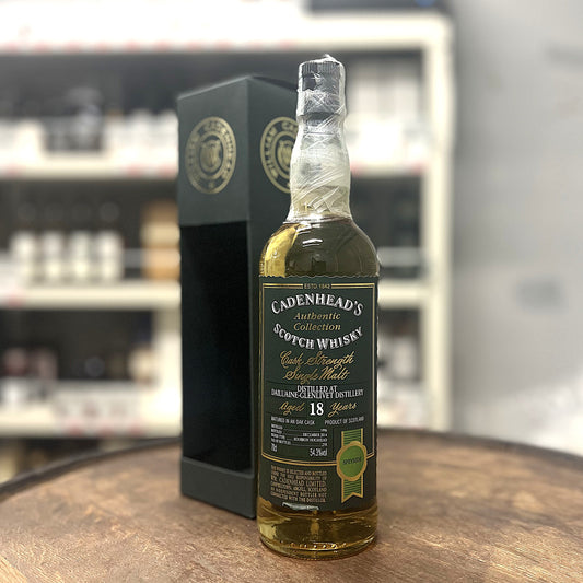 【オールドボトル】ダルユーイン 18年  1996 - 2014 Cadenhead's  Authentic Collection  イタリア流通品 54.3% 700ml